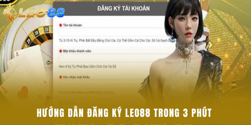 Hướng dẫn đăng ký Leo88 trong 3 phút